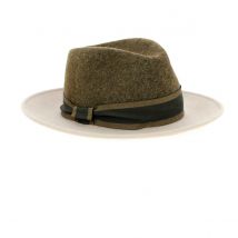 Chapeau feutre louvre beige/marron