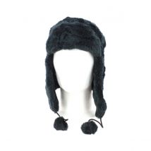 Chapka Yeti en Fourrure - Jaxon hats - Noir - L - 58/59 cm - Acrylique - Chine