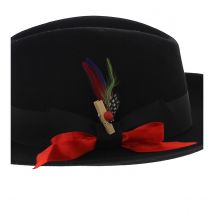 Chapeau Fédora Coccinelle : Création française fourrure de lapin des Ateliers de la Chapellerie TRACLET