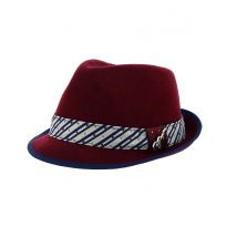 Chapeau Trilby Ringo Bordeaux - M - 56/57 cm - Feutre laine - Chine