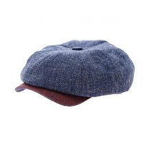 Casquette Napoli Huit cotes bleue/rouge