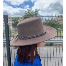 Chapeau Cuir Wallaroo Marron - Jacaru - M - 56/57 cm - Cuir - Australie
