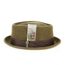 Chapeau Stout Olive - Brixton - 56 cm - Feutre laine - Chine