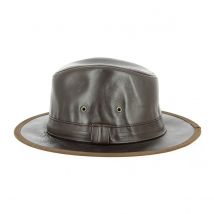 Chapeau Traveller Vera Cuir Marron - Traclet