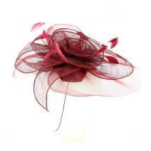 Chapeau de Cérémonie Chaploir Paille/Sisal Bordeaux - Traclet - Taille unique - Paille - France