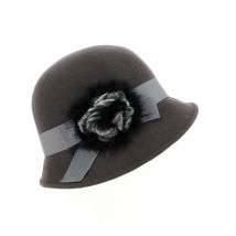 Chapeau Cloche feutre laine Maithe gris - Traclet - 57 cm - Feutre laine - France