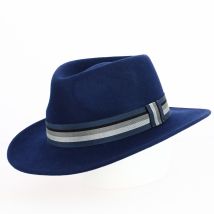 Chapeau Fedora Sonora Feutre Laine Marine - CRAMBES - M - 56/57 cm - Feutre laine - France
