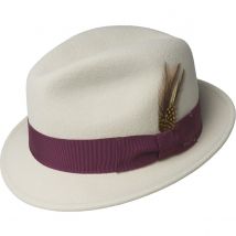 Chapeau Tino Trilby Crème -Bailey - L - 58/59 cm - Feutre laine - Etats Unis d'Amérique