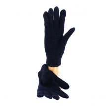 Gants en laine/polyamide bleu marine - Traclet - Taille unique - Polyamide - Italie