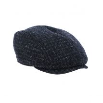 Casquette plate Didier laine bleu nuit - Crambes - 60 cm - Viscose - France