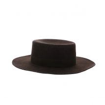 Canotier Matador feutre laine marron - Traclet - 57 cm - Feutre laine - France