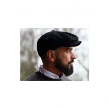 Casquette JP Tweed Laine Noir - Hanna Hats - L - 58/59 cm - Laine - Irlande