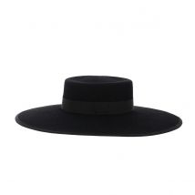 Chapeau THE RITZ - Cordobes Andalou Feutre Laine Noir - Traclet - 60 cm - Feutre laine - France