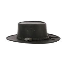 Chapeau Cuir De Kangourou Marron - Saddler Scippis - Traclet - M - 56/57 cm - Cuir - Australie