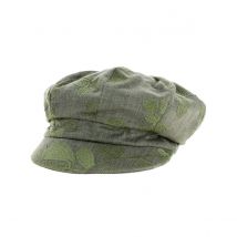 Casquette Gavroche Garden Réversible Vert Olive Motifs Fleuris - Traclet - 57 cm - polyester/coton - Europe
