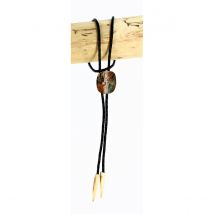 Bolo Tie - Cravate Ivoire/Mammouth Fossile 10 - Traclet