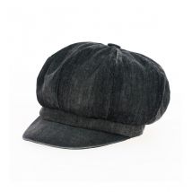 Casquette Gavroche Gabi Effet Jean Noir - Traclet - 58 cm - 68.coton polyester 3.viscose - Chine