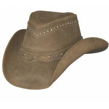 Chapeau Cowboy Cuir Burnt dust - Bullhide - Montecarlo Hat Co - Marron - M - 56/57 cm - Cuir - Colombie