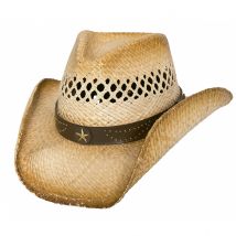Chapeau Cowboy Alanreed - Montecarlo Hat Co - Beige - 58-61 cm - Paille - Chine