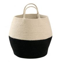 Korb Zoco - Black-Natural - 35 cm x Ø 30 cm