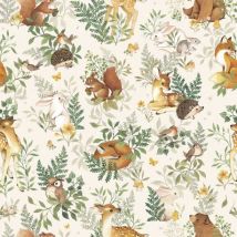 Tapete - Waldfreunde - Beige