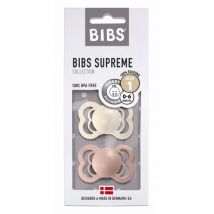2er Set BIBS Supreme Silikon Schnuller - Ivory & Blush