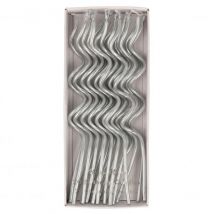 Kerzen - Silver Swirly