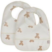 Jollein Lätzchen wasserdicht Teddy Bear - 2 pack