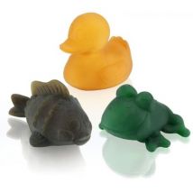 3 farbige Naturkautschukbäder