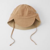 Reversibler Sonnenhut - Peanut Brown / Sandy Beach - Cloby