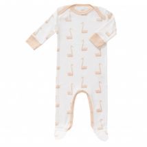 Strampler mit Füsschen - swan pale peach