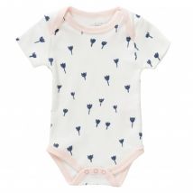 kurzärmliger Babybody - tulip indigo blue