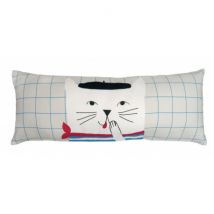 Langes Kissen 'French Cat'
