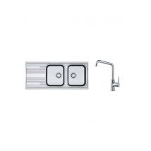 Franke - Pack Smart Srx621 + Mitigeur - Evier de Cuisine à Encastrer - Pack Smart Srx621 + Mitigeur Urban à Bec - Inox Lisse 802901