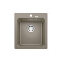 Blanco - Naya 45 Silgranit - Evier de Cuisine à Encastrer - Marron Clair - Granit 526576