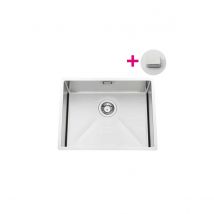 Luisina - Vibrato Evsp54 Inox Lisse - Evier De Cuisine Sous Plan - Evsp54il2