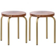 Kidsdepot - Set van 2 krukjes - Chique gold