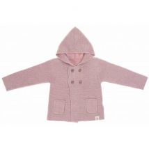 Laessig - Gebreide vest met kap Garden Explorer - lichtroze 62/68
