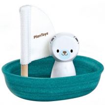 Plan Toys - Zeilboot met ijsbeer voor in bad