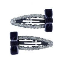 Souza for Kids - 2 haarclips Finja - Marineblauw strik