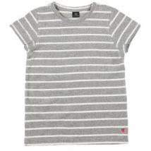 mundo melocoton - Short Sleeve Terry - Stripes Grey Melee - Kids 152 / 12 jaar