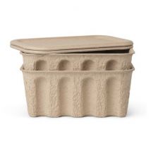 Ferm Living - Papier Pulp Box - Small - Set van 2 - Bruin