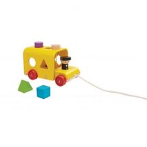 Plan Toys - Gele Sorteerbus