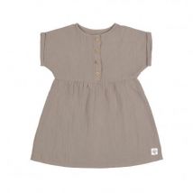 Laessig - Tetra jurk uit biologisch katoen - Taupe 62/68