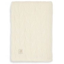Jollein - Deken Spring knit - Ivory & Coral fleece - 75 x 100 cm