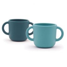 Ekobo - Set van 2 training cup drinkbekers - Blue Abyss / Lagoon