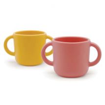 Ekobo - Set van 2 training cup drinkbekers - Mimosa / Coral