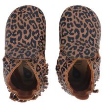 Bobux - Leopard Print babyslofjes - Soft Sole - Caramel S (3-9 maanden)