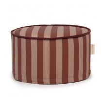 Nobodinoz - Majestic ronde zitzak - marsala taupe stripes