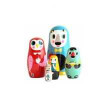 Petit Monkey - Kleurige Helen Dardik Nesting dolls
